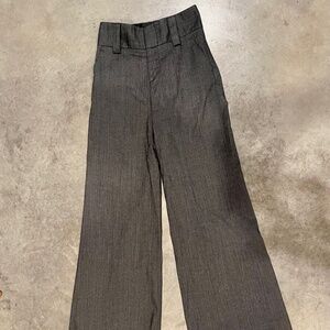 Alice + Olivia cotton wool twill trouser dark academia